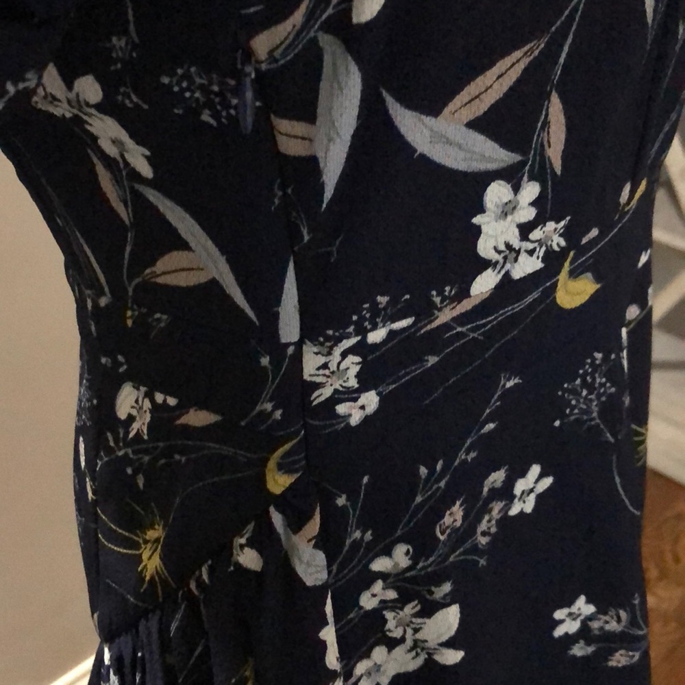 Navy Flower + Ruffle Dress - Picture 8 of 10